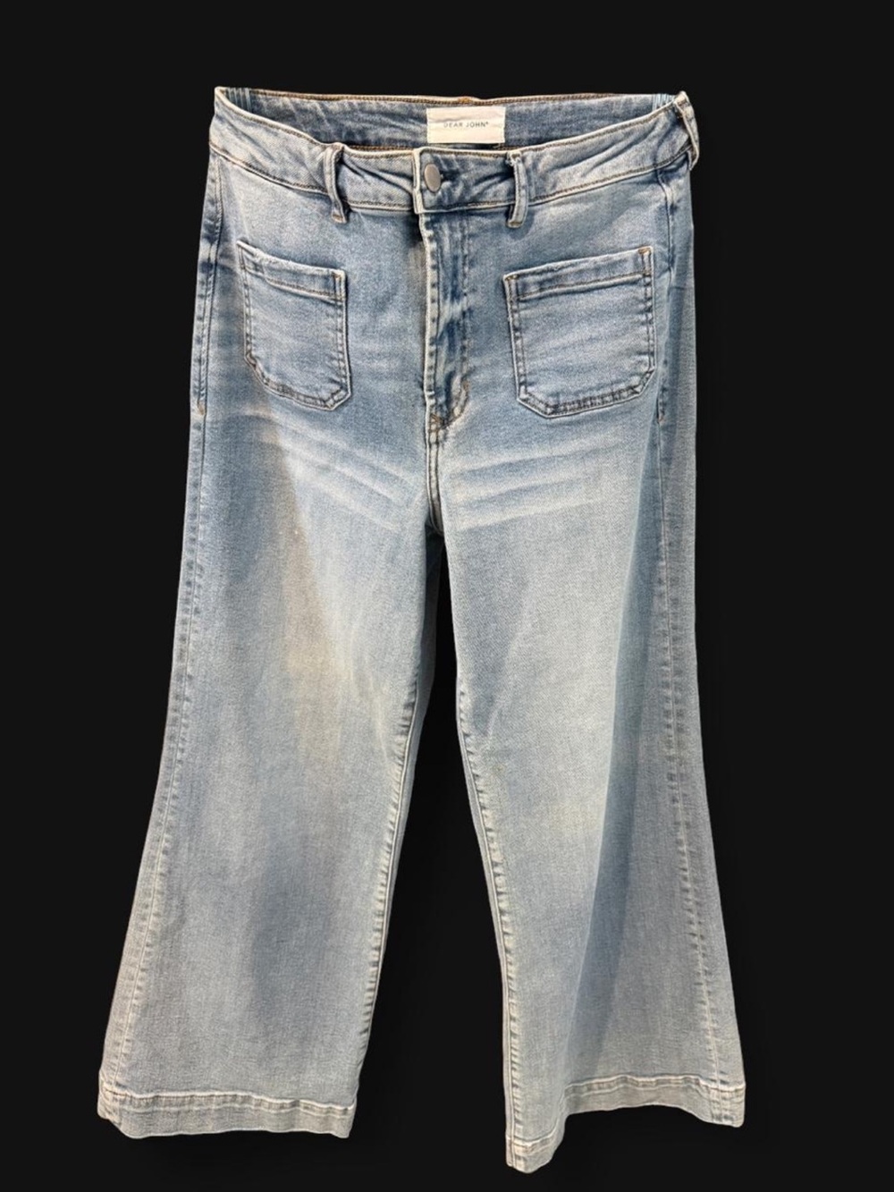 Dear John Light Wash High Rise Wide Leg Jeans - Size 29